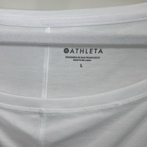 Athleta white large long sleeve active top. - Picture 3 of 5